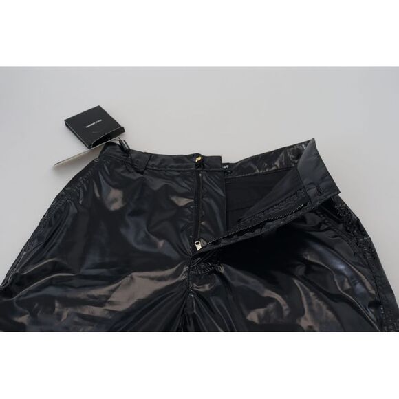 Dolce & Gabbana Black Nylon High Waist Skinny Women's Pants